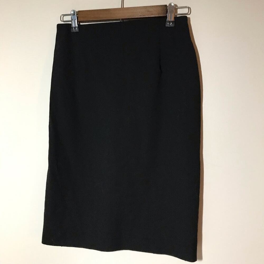 Piazza sempione made in Italy wool pencil skirt black size med career office
